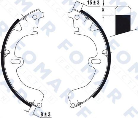 FOMAR Friction FO 0406 - Set saboti frana aaoparts.ro
