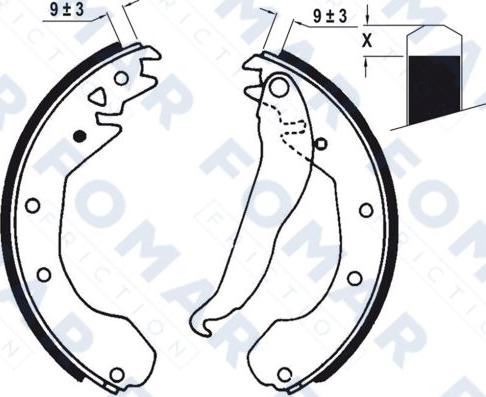 FOMAR Friction FO 0418 - Set saboti frana aaoparts.ro