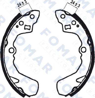 FOMAR Friction FO 0595 - Set saboti frana aaoparts.ro