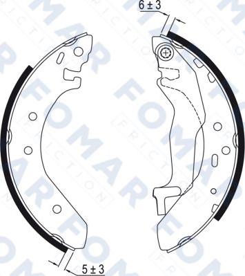 FOMAR Friction FO 0540 - Set saboti frana aaoparts.ro