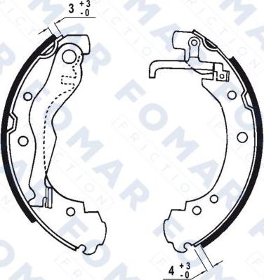 FOMAR Friction FO 0548 - Set saboti frana aaoparts.ro