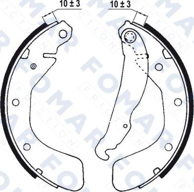FOMAR Friction FO 0564 - Set saboti frana aaoparts.ro