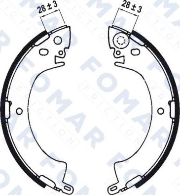 FOMAR Friction FO 0533 - Set saboti frana aaoparts.ro