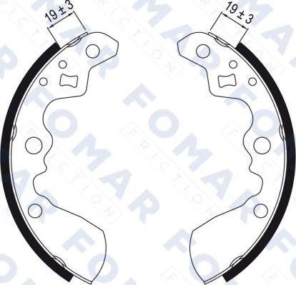 FOMAR Friction FO 0528 - Set saboti frana aaoparts.ro