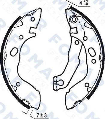 FOMAR Friction FO 0575 - Set saboti frana aaoparts.ro