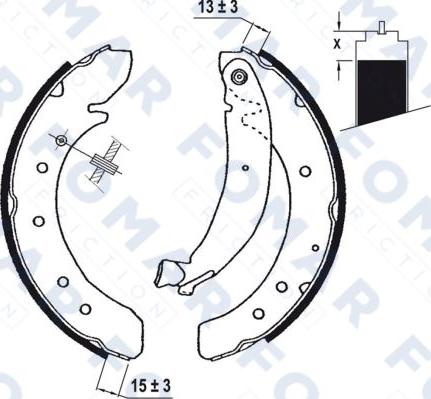FOMAR Friction FO 0620 - Set saboti frana aaoparts.ro