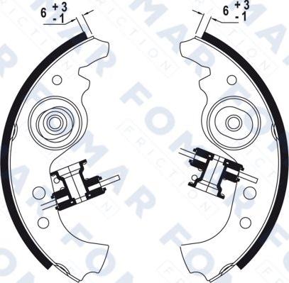 FOMAR Friction FO 0103 - Set saboti frana aaoparts.ro