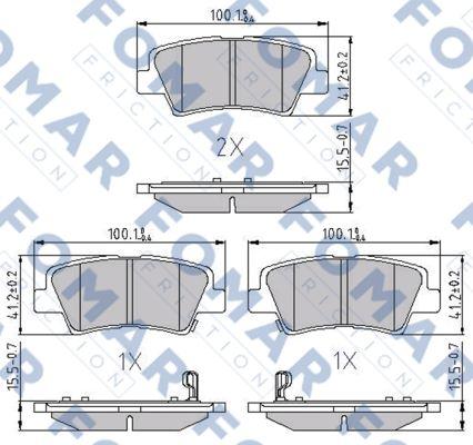 FOMAR Friction FO 899281 - Set placute frana,frana disc aaoparts.ro