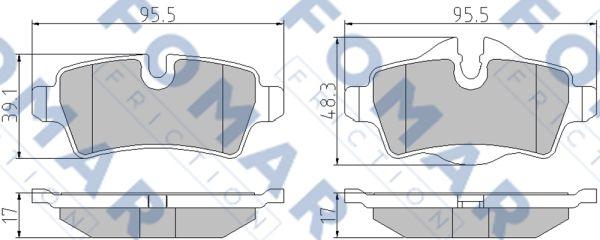 FOMAR Friction FO 845081 - Set placute frana,frana disc aaoparts.ro