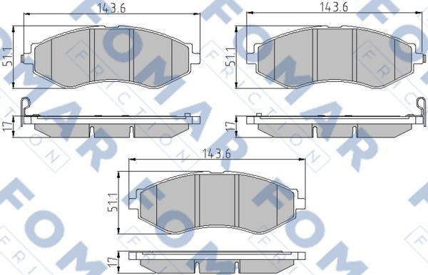 FOMAR Friction FO 846281 - Set placute frana,frana disc aaoparts.ro