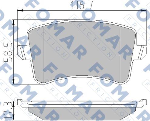 FOMAR Friction FO 857581 - Set placute frana,frana disc aaoparts.ro