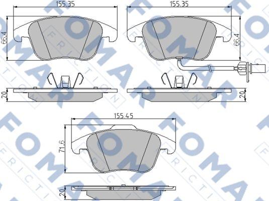FOMAR Friction FO 862381 - Set placute frana,frana disc aaoparts.ro