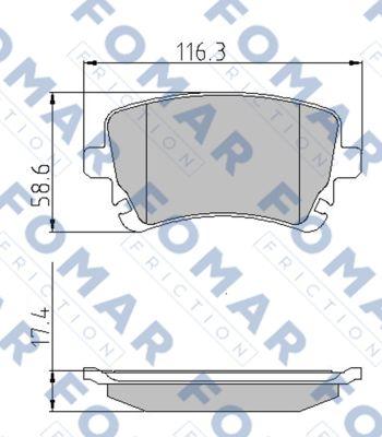 FOMAR Friction FO 815281 - Set placute frana,frana disc aaoparts.ro