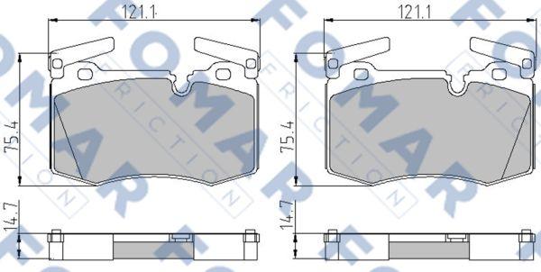 FOMAR Friction FO 888083 - Set placute frana,frana disc aaoparts.ro