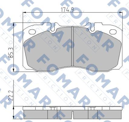 FOMAR Friction FO 870281 - Set placute frana,frana disc aaoparts.ro
