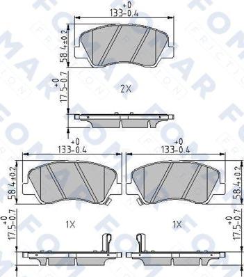 FOMAR Friction FO 246881 - Set placute frana,frana disc aaoparts.ro