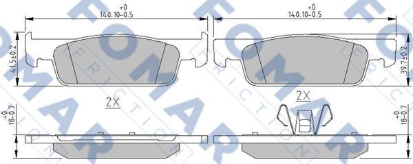 FOMAR Friction FO 250581 - Set placute frana,frana disc aaoparts.ro