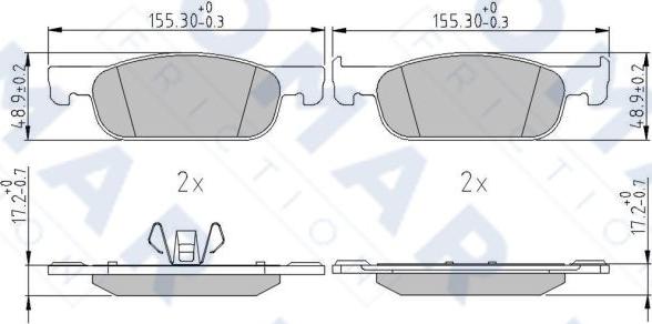 FOMAR Friction FO 287481 - Set placute frana,frana disc aaoparts.ro