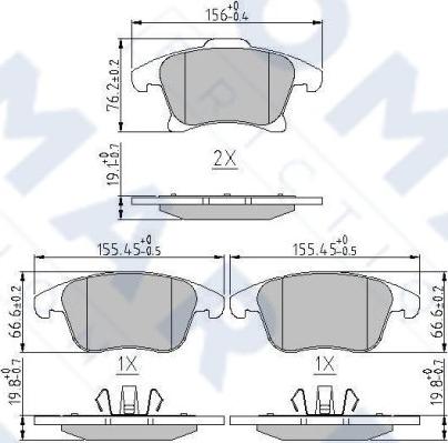 FOMAR Friction FO 279581 - Set placute frana,frana disc aaoparts.ro