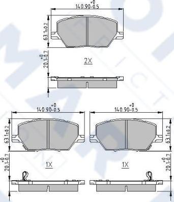 FOMAR Friction FO 275081 - Set placute frana,frana disc aaoparts.ro