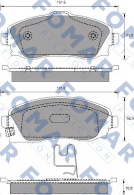 FOMAR Friction FO 783481 - Set placute frana,frana disc aaoparts.ro