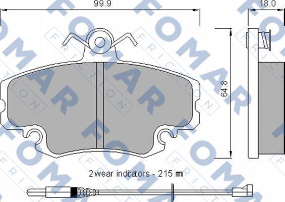 FOMAR Friction FO 724281 - Set placute frana,frana disc aaoparts.ro