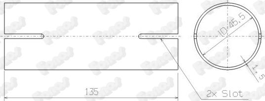 Fonos 82463 - Conector teava, sistem de esapament aaoparts.ro