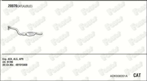 Fonos ADK008351A - Sistem de esapament aaoparts.ro