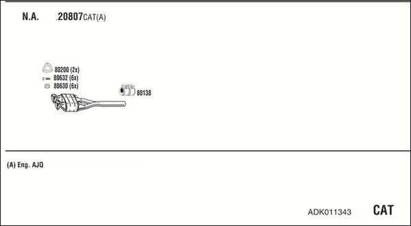 Fonos ADK011343 - Sistem de esapament aaoparts.ro