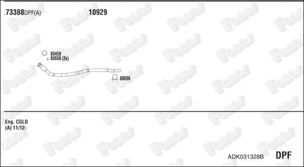 Fonos ADK031328B - Sistem de esapament aaoparts.ro