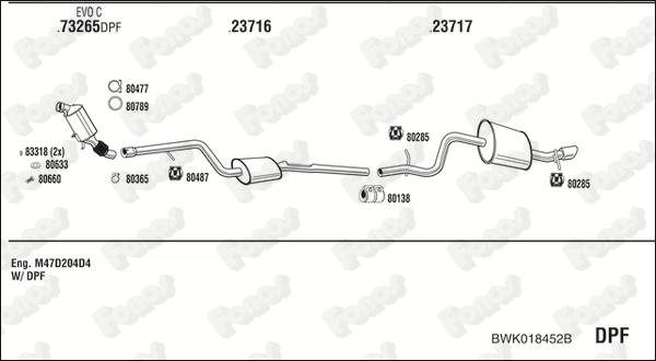 Fonos BWK018452B - Sistem de esapament aaoparts.ro