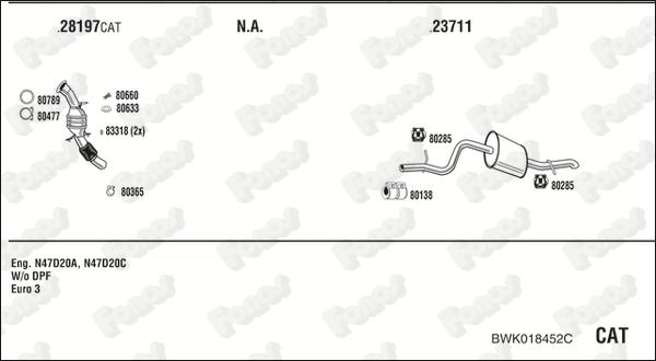 Fonos BWK018452C - Sistem de esapament aaoparts.ro