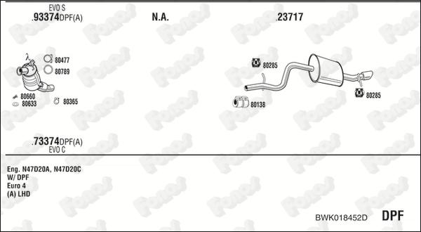 Fonos BWK018452D - Sistem de esapament aaoparts.ro