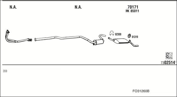 Fonos FO31260B - Sistem de esapament aaoparts.ro