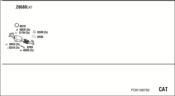 Fonos FOK108792 - Sistem de esapament aaoparts.ro