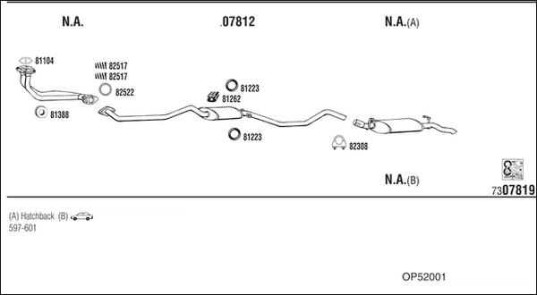 Fonos OP52001 - Sistem de esapament aaoparts.ro