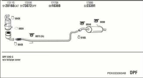 Fonos PEK033260AB - Sistem de esapament aaoparts.ro