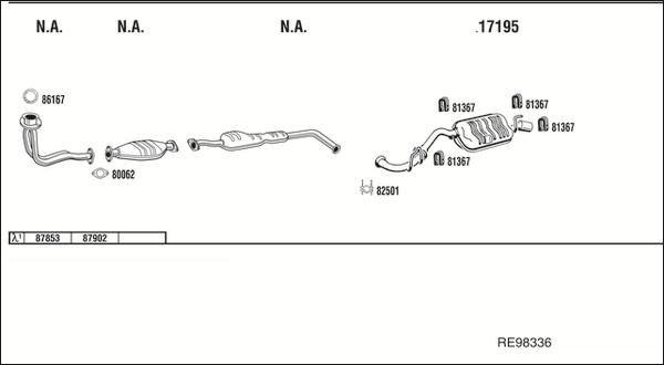 Fonos RE98336 - Sistem de esapament aaoparts.ro