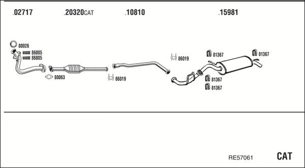 Fonos RE57061 - Sistem de esapament aaoparts.ro