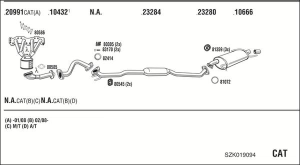 Fonos SZK019094 - Sistem de esapament aaoparts.ro