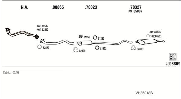 Fonos VH86218B - Sistem de esapament aaoparts.ro