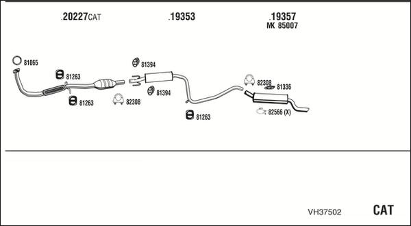 Fonos VH37502 - Sistem de esapament aaoparts.ro