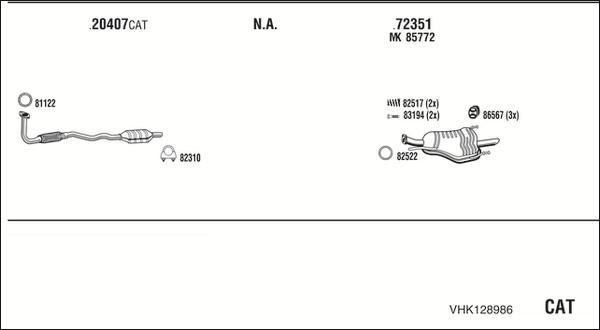 Fonos VHK128986 - Sistem de esapament aaoparts.ro