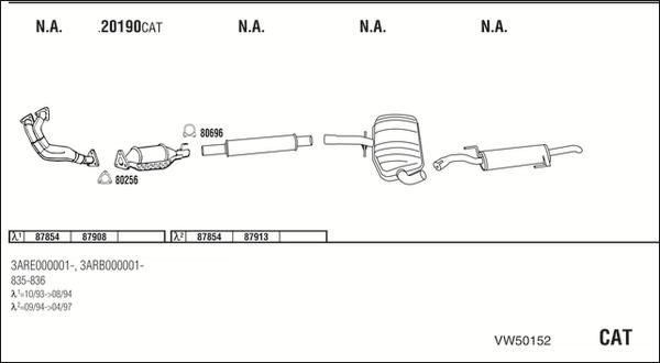 Fonos VW50152 - Sistem de esapament aaoparts.ro