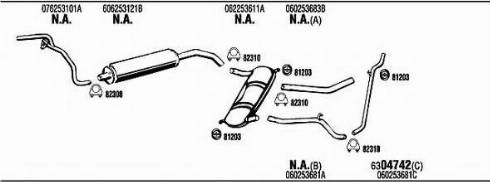 Fonos VW60401 - Sistem de esapament aaoparts.ro