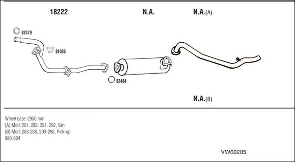 Fonos VW60205 - Sistem de esapament aaoparts.ro