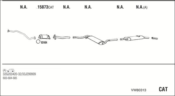 Fonos VW80313 - Sistem de esapament aaoparts.ro