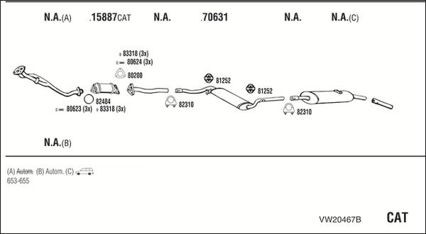 Fonos VW20467B - Sistem de esapament aaoparts.ro