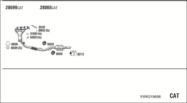 Fonos VWK019698 - Sistem de esapament aaoparts.ro