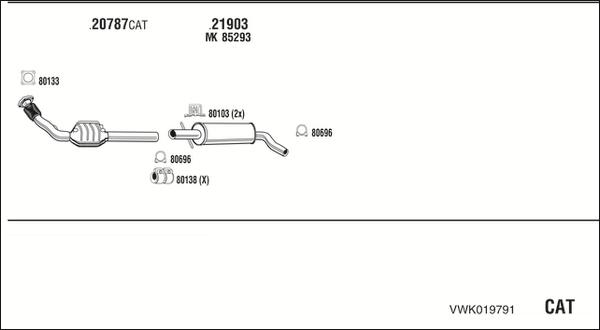 Fonos VWK019791 - Sistem de esapament aaoparts.ro